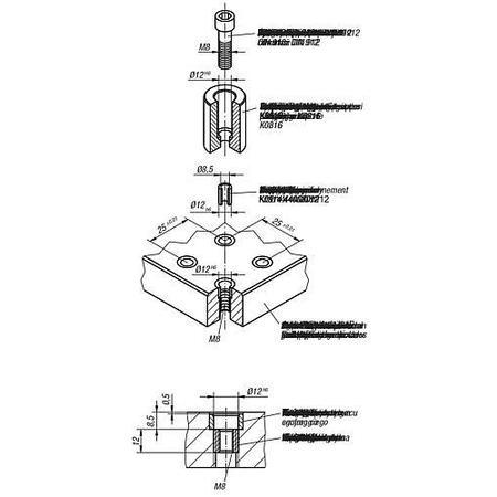 Kipp Spherical Washer, Fits Bolt Size 50 mm Steel K0729.148